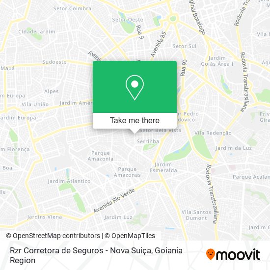 Mapa Rzr Corretora de Seguros - Nova Suiça