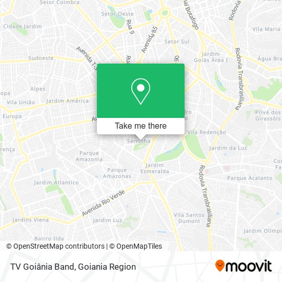 Mapa TV Goiânia Band