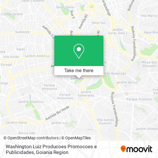 Mapa Washington Luiz Producoes Promocoes e Publicidades