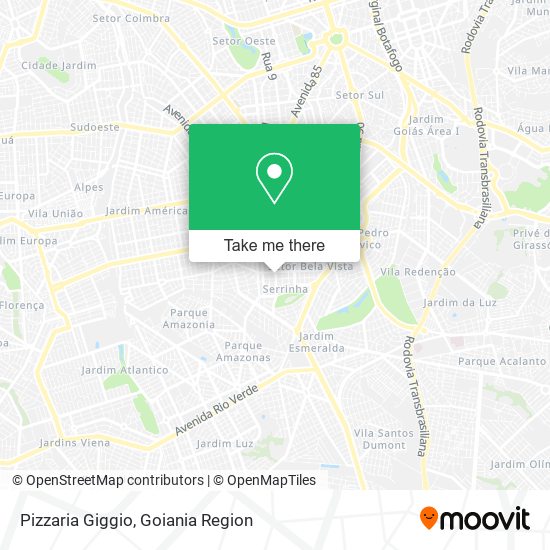 Mapa Pizzaria Giggio