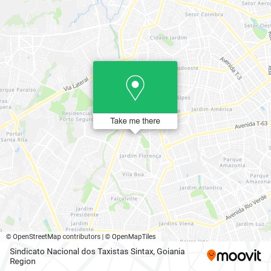 Mapa Sindicato Nacional dos Taxistas Sintax