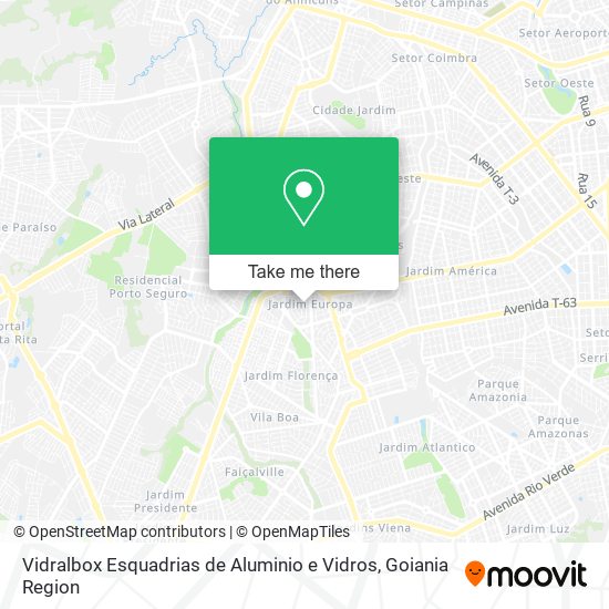 Vidralbox Esquadrias de Aluminio e Vidros map