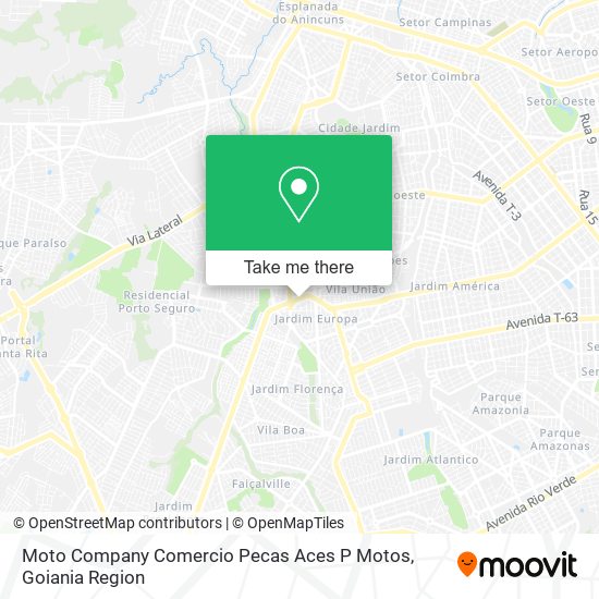 Moto Company Comercio Pecas Aces P Motos map