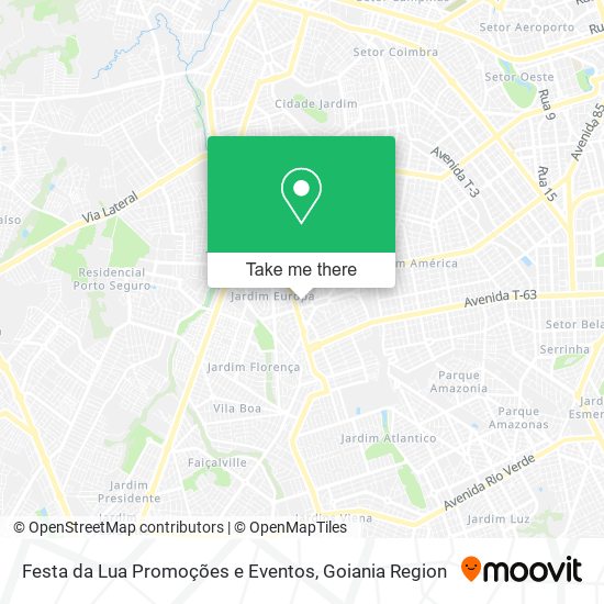 Mapa Festa da Lua Promoções e Eventos