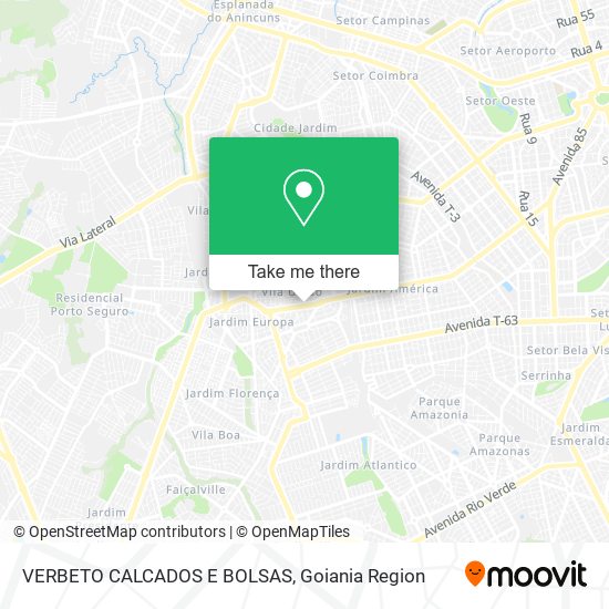 VERBETO CALCADOS E BOLSAS map