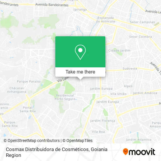 Cosmax Distribuidora de Cosméticos map