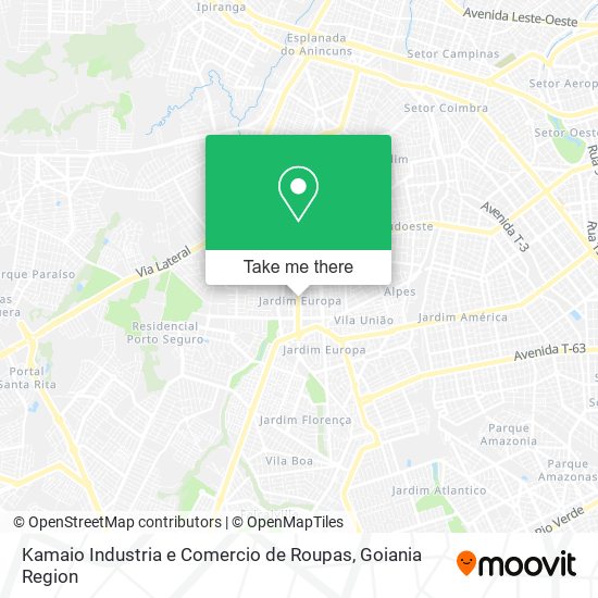 Kamaio Industria e Comercio de Roupas map