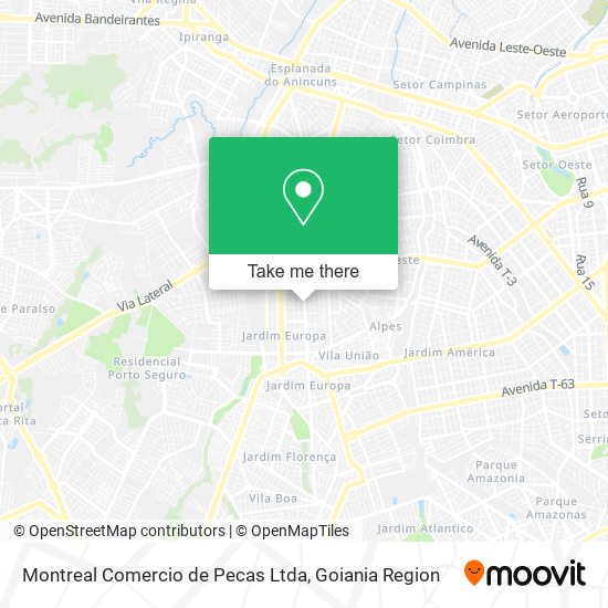 Montreal Comercio de Pecas Ltda map