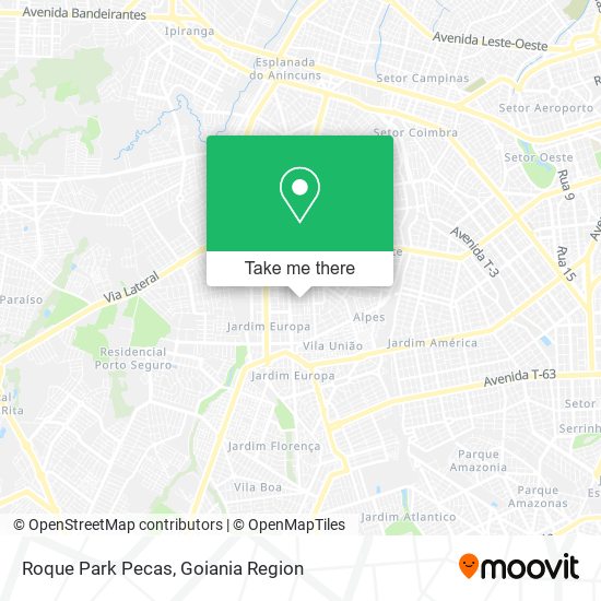 Roque Park Pecas map