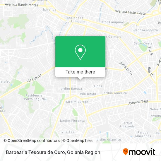 Mapa Barbearia Tesoura de Ouro