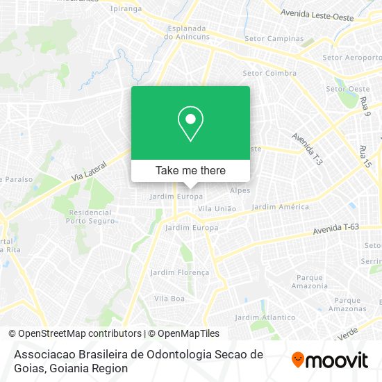 Mapa Associacao Brasileira de Odontologia Secao de Goias