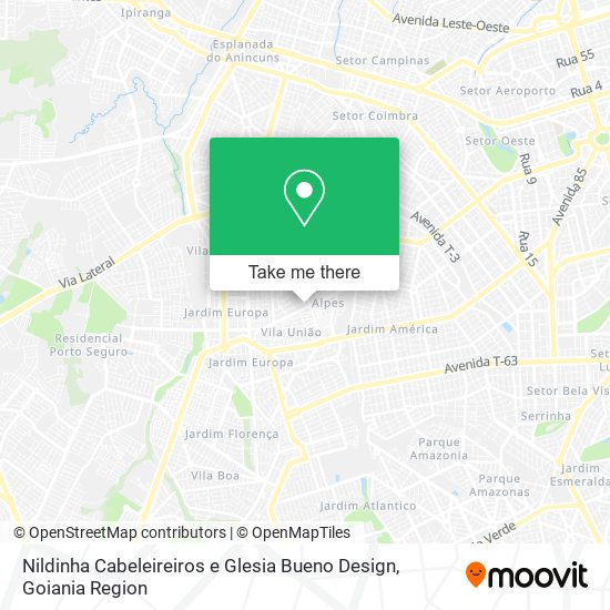 Mapa Nildinha Cabeleireiros e Glesia Bueno Design