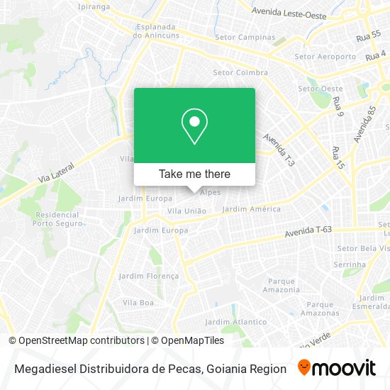Megadiesel Distribuidora de Pecas map