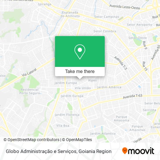 Mapa Globo Administração e Serviços
