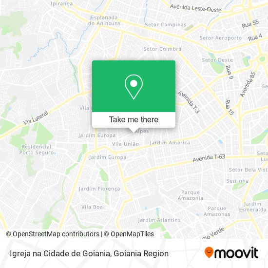 Igreja na Cidade de Goiania map