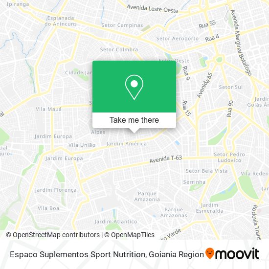 Espaco Suplementos Sport Nutrition map
