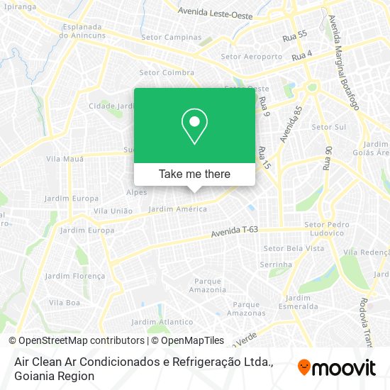 Mapa Air Clean Ar Condicionados e Refrigeração Ltda.