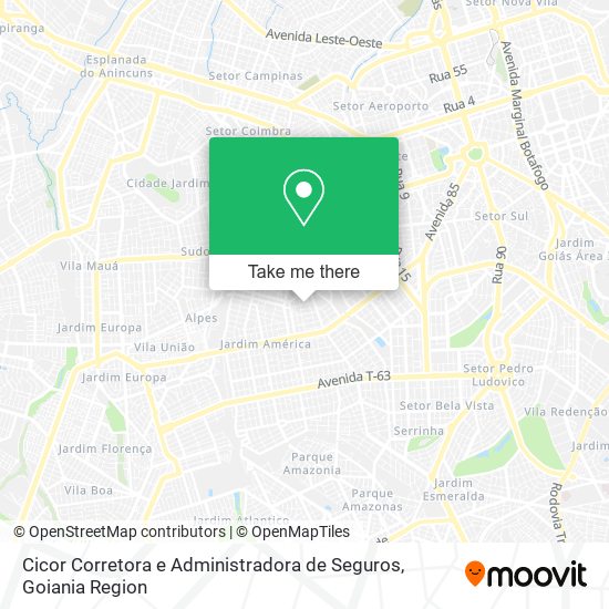 Mapa Cicor Corretora e Administradora de Seguros