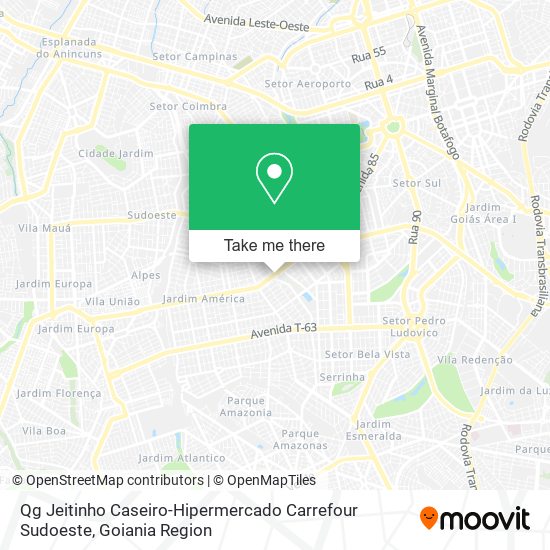 Qg Jeitinho Caseiro-Hipermercado Carrefour Sudoeste map