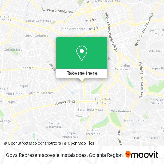 Goya Representacoes e Instalacoes map