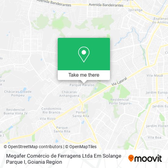 Mapa Megafer Comércio de Ferragens Ltda Em Solange Parque I