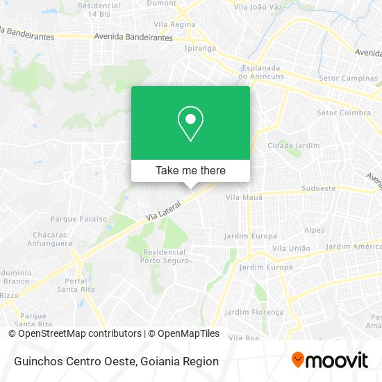 Mapa Guinchos Centro Oeste