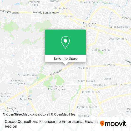 Mapa Opcao Consultoria Financeira e Empresarial