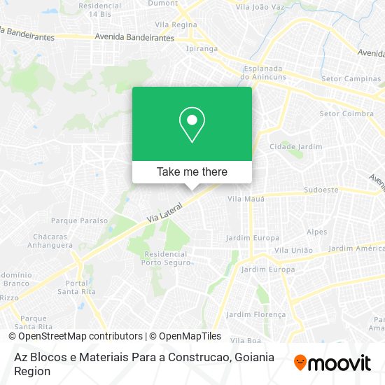 Mapa Az Blocos e Materiais Para a Construcao