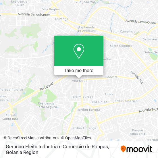 Mapa Geracao Eleita Industria e Comercio de Roupas