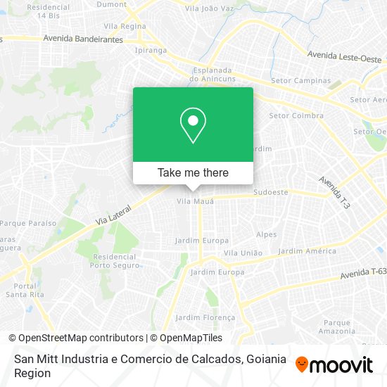 Mapa San Mitt Industria e Comercio de Calcados