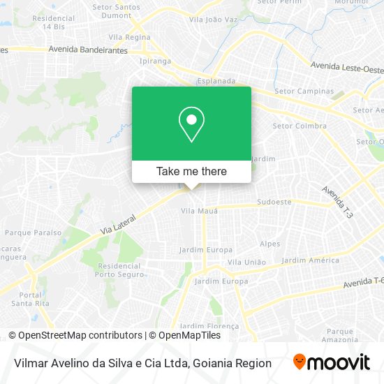 Mapa Vilmar Avelino da Silva e Cia Ltda