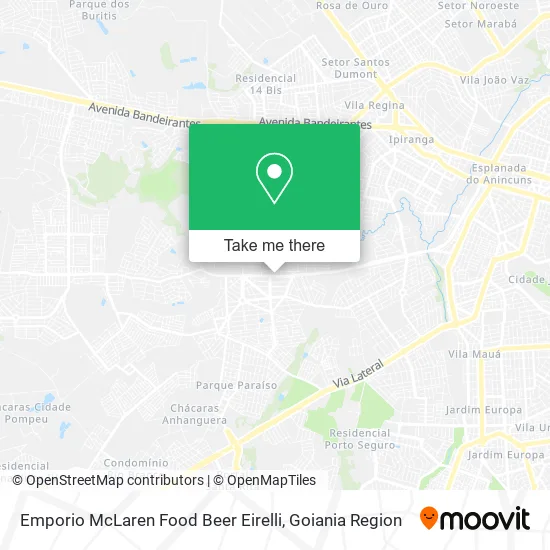 Emporio McLaren Food Beer Eirelli map