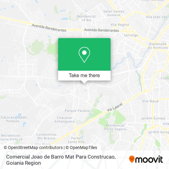 Mapa Comercial Joao de Barro Mat Para Construcao