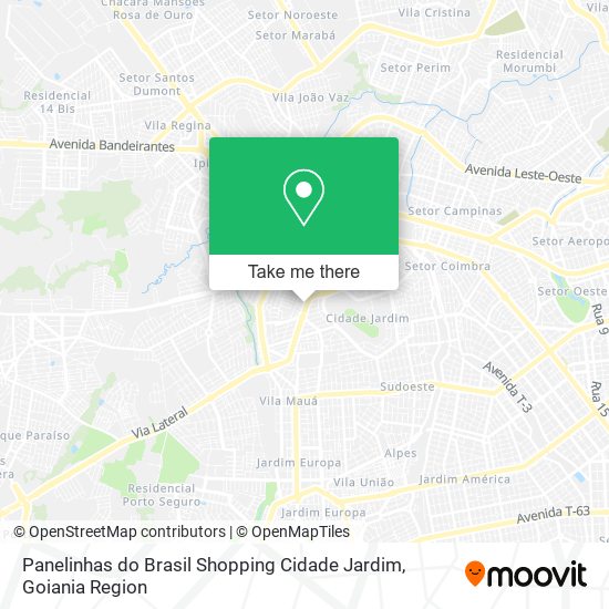 Mapa Panelinhas do Brasil Shopping Cidade Jardim