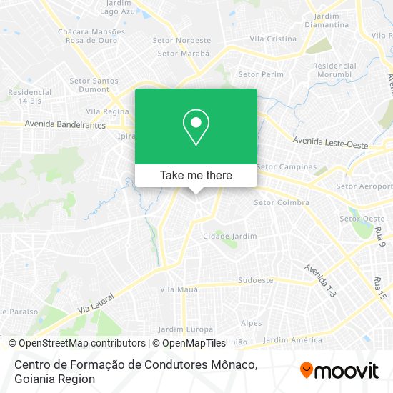 Mapa Centro de Formação de Condutores Mônaco