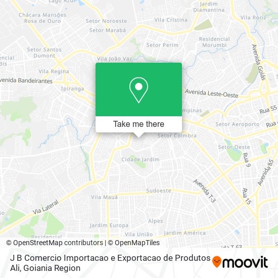 J B Comercio Importacao e Exportacao de Produtos Ali map