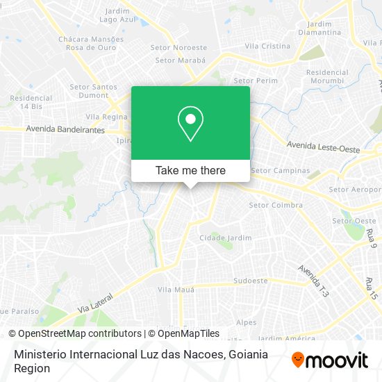 Mapa Ministerio Internacional Luz das Nacoes