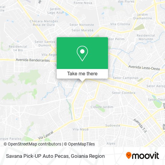 Mapa Savana Pick-UP Auto Pecas