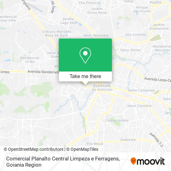 Mapa Comercial Planalto Central Limpeza e Ferragens