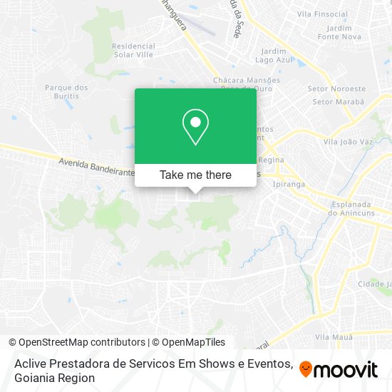 Aclive Prestadora de Servicos Em Shows e Eventos map