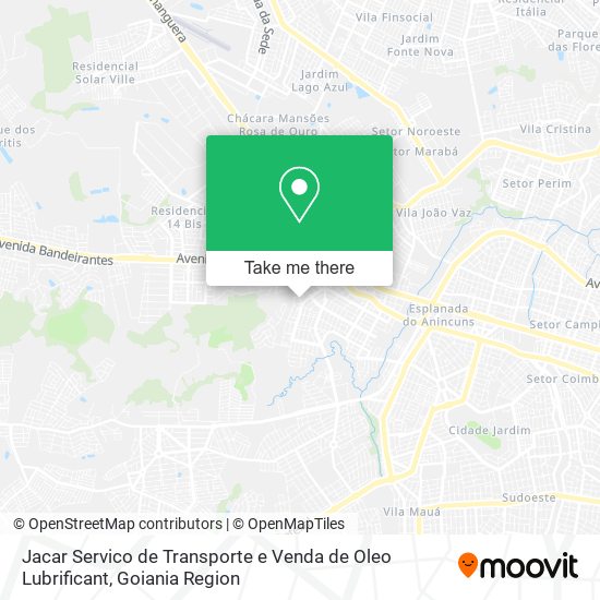 Jacar Servico de Transporte e Venda de Oleo Lubrificant map