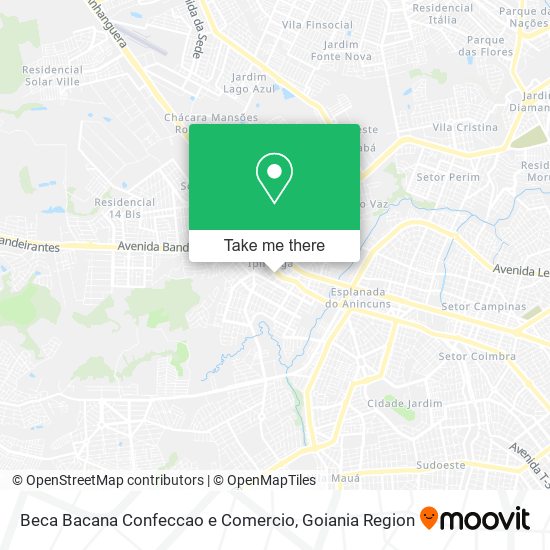 Beca Bacana Confeccao e Comercio map