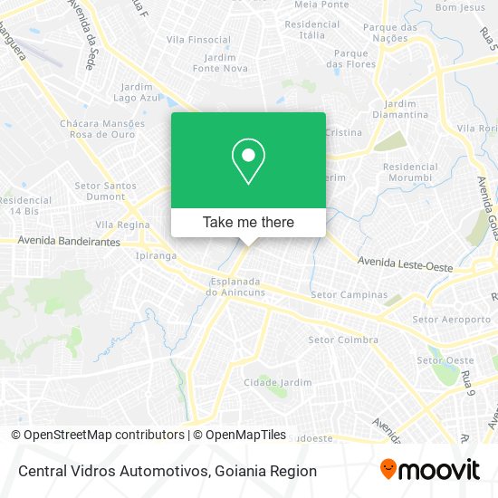 Mapa Central Vidros Automotivos