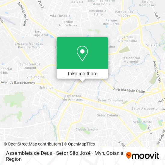 Mapa Assembleia de Deus - Setor São José - Mvn