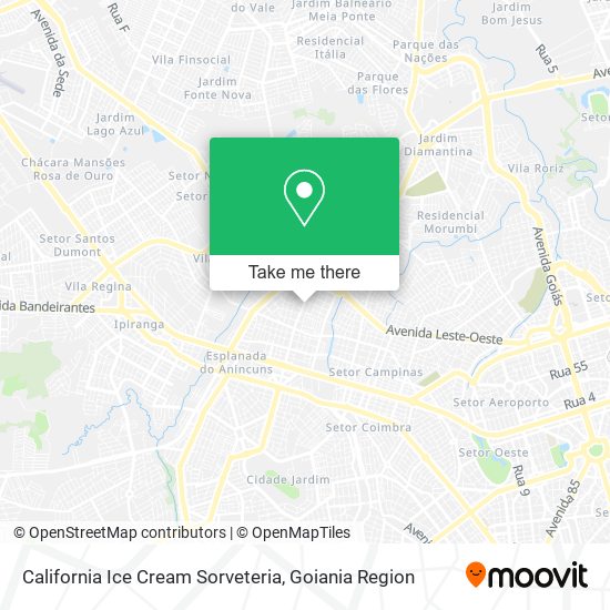 California Ice Cream Sorveteria map