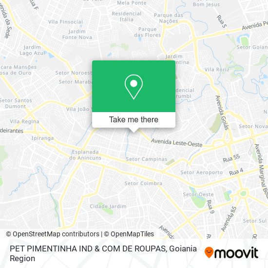 PET PIMENTINHA IND & COM DE ROUPAS map