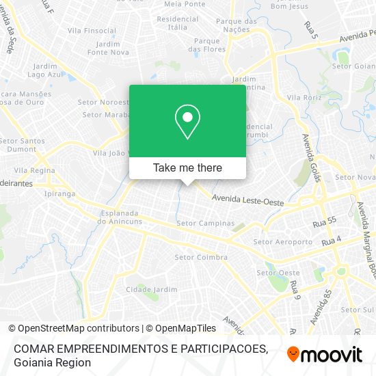 Mapa COMAR EMPREENDIMENTOS E PARTICIPACOES