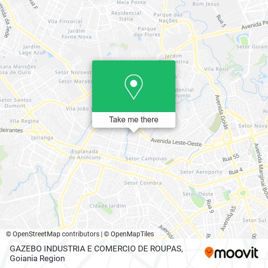 Mapa GAZEBO INDUSTRIA E COMERCIO DE ROUPAS