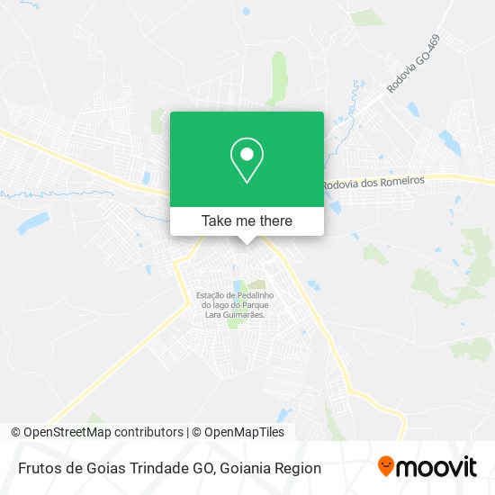 Mapa Frutos de Goias Trindade GO