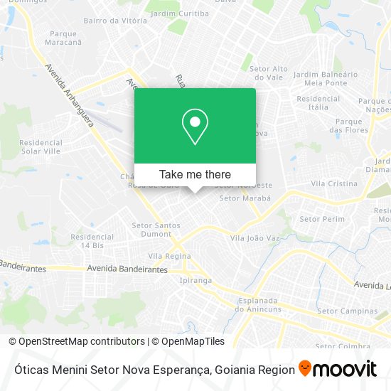 Óticas Menini Setor Nova Esperança map